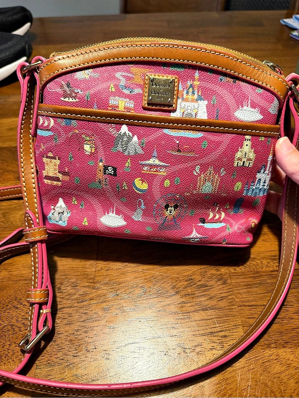 Dooney & Bourke Disney Park Life Crossbody Bag Pink & Brown
